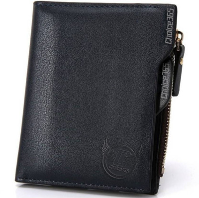

Choice365 Men Blue Genuine Leather Wallet(10 Card Slots)