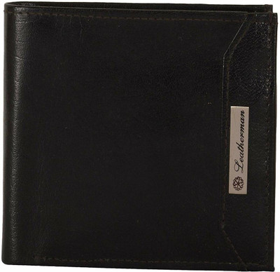 

Leatherman Men Black Genuine Leather Wallet(12 Card Slots)