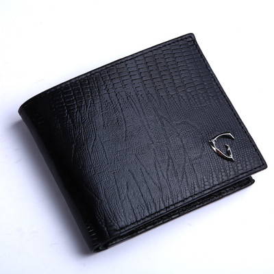 

royal scot grey Men Black Genuine Leather Wallet(4 Card Slots)