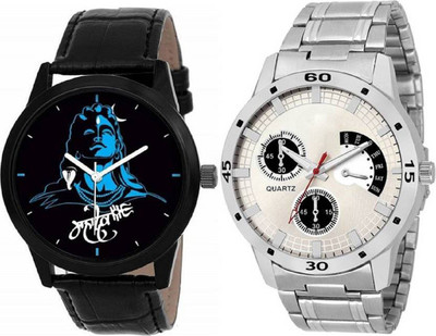 

iDIVAS Sett Of Two Leather And Metal Strap 71428 Watch - For Men