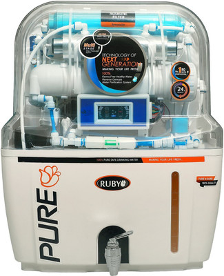 

Ruby Autoflush With Display 12 L RO + UV Water Purifier(White & Blue)