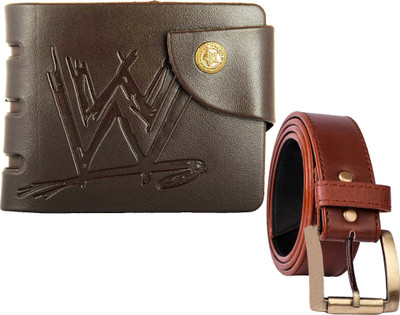 

Peacock Mundkar Wallet, Belt Combo(Brown)