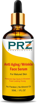 

PRZ Anti Aging Wrinkle Face Serum (30ML) For Matured Skin, Reduces Age Spots & Wrinkles Face Looking Young(30 ml)