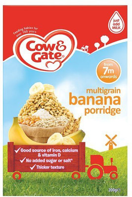 

Cow & Gate Cow And Gate Multigrain Banana Porridge 200g Cereal(200 g, 7+ Months)