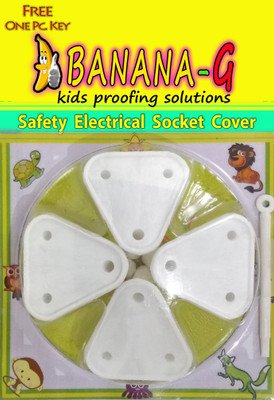 

Banana-G Baby Safety ( 4 Big ) Electrical Socket Cover, Guard, Protector for 15 amp.(White)