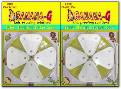 

Banana-G Baby Safety ( 8 Big ) Electrical Socket Cover, Guard, Protector for 15 amp.(White)