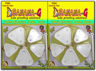

Banana-G Baby Safety ( 6 Small & 4 Big ) Electrical Socket Cover, Guard, Protector for 5 amp. & 15 amp.(White)
