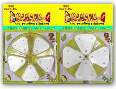 

Banana-G Baby Safety ( 5 Small & 4 Big ) Electrical Socket Cover, Guard, Protector for 5 amp. & 15 amp.(White)