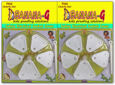 

Banana-G Baby Safety ( 8 Small & 2 Big ) Electrical Socket Cover, Guard, Protector for 5 amp. & 15 amp.(White)