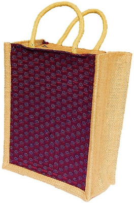 

ART ME Designer jute Waterproof Multipurpose Bag(Maroon, 15 L)