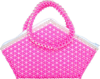 

Rainbow Designer Crystal Handbag Multipurpose Bag(Pink, 1 L)