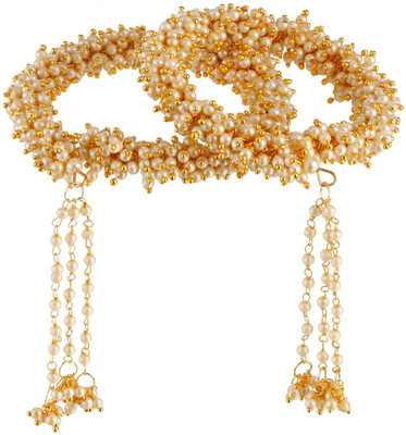Efulgenz Alloy Beads Gold-plated Bracelet Set(Pack of 2)