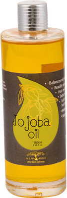 

All Naturals Jojoba Oil 100ml - Cold Pressed (Rajasthan) Pure & Undiluted for Balance Oily Skin, Natural Makeup Remover, Hair Vitalizer, Natural Lip Balm(100 ml)