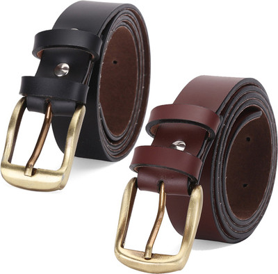 

Elligator Men Formal Black, Brown Artificial Leather Belt