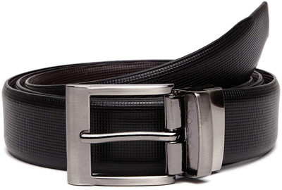 

WalletLee Men Formal Black, Brown Genuine Leather Reversible Belt