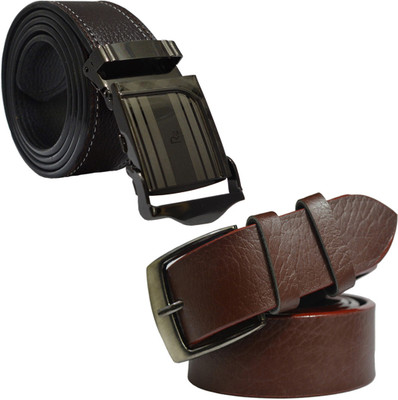 LOOPA Men Formal Brown Synthetic Belt