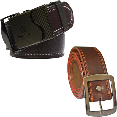

LOOPA Men Formal Brown Synthetic Belt