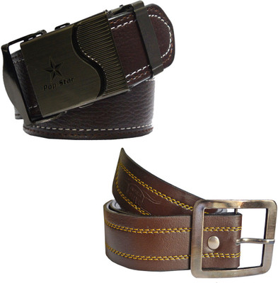 

LOOPA Men Formal Brown Synthetic Belt