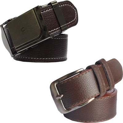 

LOOPA Men Formal Brown Synthetic Belt