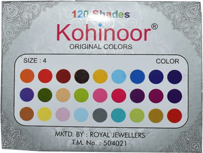 

Kohinoor Multi Round Bindi For Women Women Multicolor Bindis(Stick On)