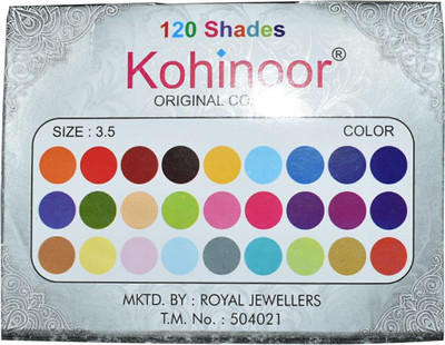 

Kohinoor Multi Round Bindi For Women Women Multicolor Bindis(Stick On)