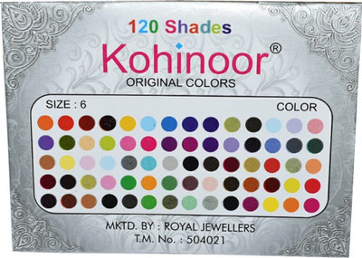 

Kohinoor Multi Round Bindi For Women Women Multicolor Bindis(Stick On)