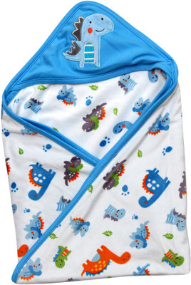 

Dazzle Cartoon  Hooded Baby Blanket(Poly Cotton, Dark Blue