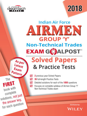 Indian Air Force Airmen Group Y Non-Technical Trades Exam Goalpost Solved Papers & Practice Tests(English, Paperback, unknown)