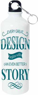 

ShopBuzz Every Great Design Sipper Water Bottle 750 Ml 750 ml Sipper(Pack of 1, Multicolor), White