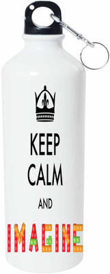 

ShopBuzz Keep Calm Colourful Sipper Water Bottle 750 Ml 750 ml Sipper(Pack of 1, Multicolor), White