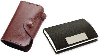 

Flipkart SmartBuy Combo of 1 Brown Leatherite for Multi Purpose light weight Card Holder Special Edition & 1 Official Modern ATM / ID / DEBIT / CREDIT / VISITNG 15 Card Holder(Set of 2, Multicolor)