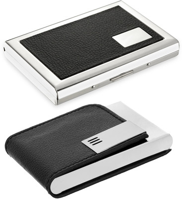 

Flipkart SmartBuy Combo of 1 New Pocket Sized Metal Professional Black ATM card holder Special Edition & 1 Attractive Elegant ATM / ID / DEBIT / CREDIT / VISITNG 10 Card Holder(Set of 2, Multicolor)