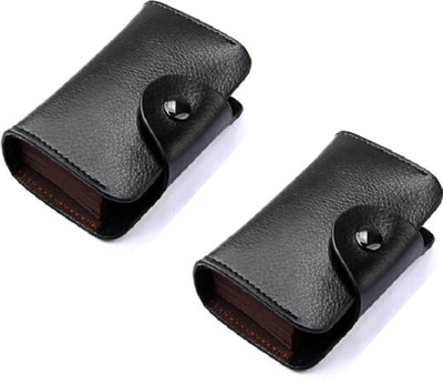 

Billionbag Busines Card Holder Wallet with Coin Pockets Bank Credit Card Case ID Holders Cardholder Male Coin Purse Men Wallet 15 Card Holder(Set of 2, Black)