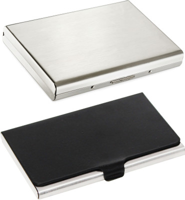 

Flipkart SmartBuy Combo of 1 Silver Plain ATM Special Edition & 1 Dazzling Divine ATM / ID / DEBIT / CREDIT / VISITNG 10 Card Holder(Set of 2, Multicolor)