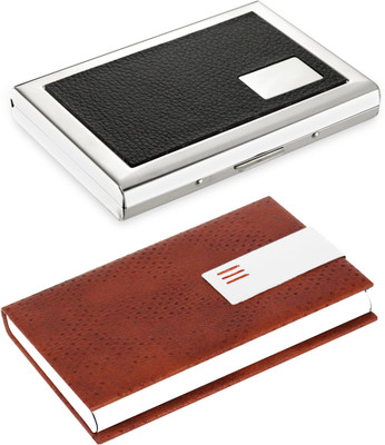 

Flipkart SmartBuy Combo of 1 New Pocket Sized Metal Professional Black ATM card holder Special Edition & 1 Enticing Stunning ATM / ID / DEBIT / CREDIT / VISITNG 10 Card Holder(Set of 2, Multicolor)