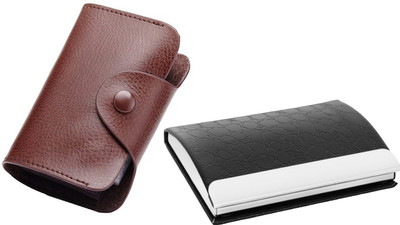 

Flipkart SmartBuy Combo of 1 Brown Leatherite for Multi Purpose light weight Card Holder Special Edition & 1 Trendy Official ATM / ID / DEBIT / CREDIT / VISITNG 15 Card Holder(Set of 2, Multicolor)