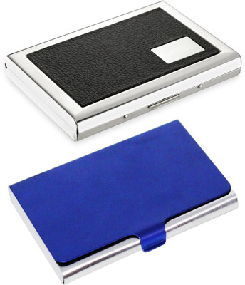 

Flipkart SmartBuy Combo of 1 New Pocket Sized Metal Professional Black ATM card holder Special Edition & 1 Notable Gorgeous ATM / ID / DEBIT / CREDIT / VISITNG 10 Card Holder(Set of 2, Multicolor)