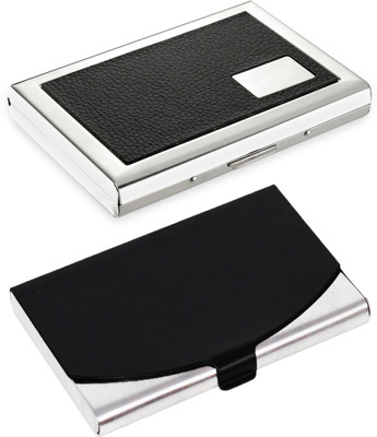 

Flipkart SmartBuy Combo of 1 New Pocket Sized Metal Professional Black ATM card holder Special Edition & 1 Dashing latest ATM / ID / DEBIT / CREDIT / VISITNG 10 Card Holder(Set of 2, Multicolor)