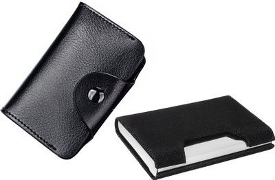 

Flipkart SmartBuy Combo of 1 Black Leatherite for Multi Purpose light weight Card Holder Special Edition & 1 Trendy Official ATM / ID / DEBIT / CREDIT / VISITNG 15 Card Holder(Set of 2, Black)