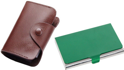 

Flipkart SmartBuy Combo of 1 Brown Leatherite for Multi Purpose light weight Card Holder Special Edition & 1 Attractive Business ATM / ID / DEBIT / CREDIT / VISITNG 15 Card Holder(Set of 2, Multicolor)