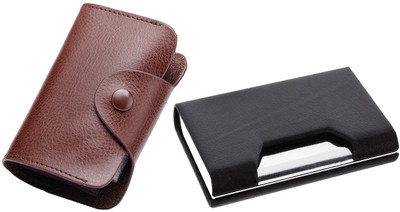 

Flipkart SmartBuy Combo of 1 Brown Leatherite for Multi Purpose light weight Card Holder Special Edition & 1 Splendid ATM / ID / DEBIT / CREDIT / VISITNG 15 Card Holder(Set of 2, Multicolor)