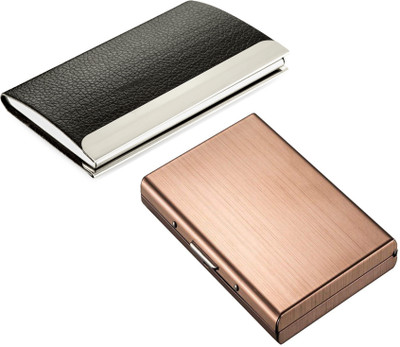 

Flipkart SmartBuy Combo of 1 Matt Rose Golden ATM Special Edition & 1 Business Trendy ATM / ID / DEBIT / CREDIT / VISITNG 10 Card Holder(Set of 2, Multicolor)