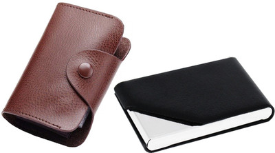

Flipkart SmartBuy Combo of 1 Brown Leatherite for Multi Purpose light weight Card Holder Special Edition & 1 Stunning Dazzling ATM / ID / DEBIT / CREDIT / VISITNG 15 Card Holder(Set of 2, Multicolor)
