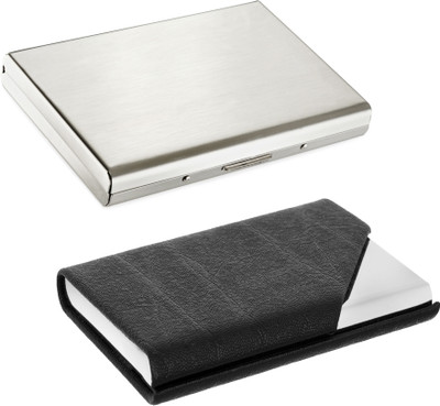 

Flipkart SmartBuy Combo of 1 Silver Plain ATM Special Edition & 1 Business Unique ATM / ID / DEBIT / CREDIT / VISITNG 10 Card Holder(Set of 2, Multicolor)