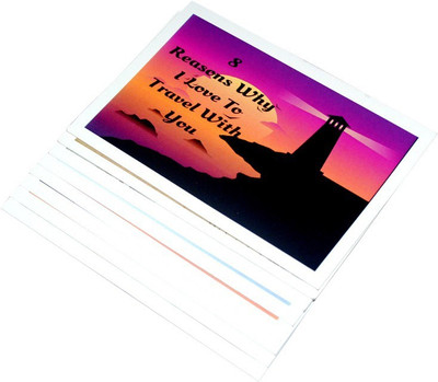 

STAWNCH 8 REASONS WHY I TRAVEL WITH YOU GREETING CARDS[SIZE 4.5" X 3"] Greeting Card(Multicolor, Pack of 1)