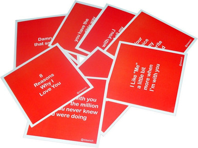 

STAWNCH 8 REASONS WHY I LOVE YOU GREETING CARDS[SET OF 8 CARDS SIZE 4" X 4"] Greeting Card(Red, Pack of 1)