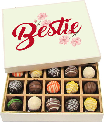 

Chocholik Friendship Gift - Bestie - Dark, Milk, White Chocolate - 20pc Truffles(300 g)