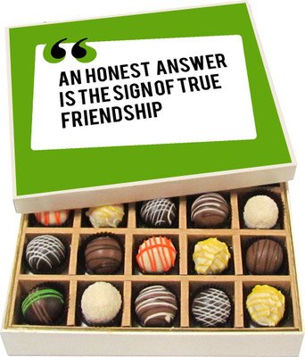 

Chocholik Friendship Gift - True Friendship - Dark, Milk, White Chocolate - 20pc Truffles(300 g)