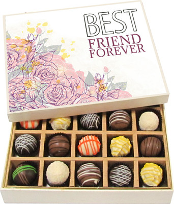 

Chocholik Friendship Gift - BFF - Dark, Milk, White Chocolate - 20pc Truffles(300 g)