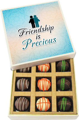 

Chocholik Friendship Gift - Friendship Is Precious - Dark, Milk, White Chocolate - 9pc Truffles(135 g)